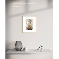 Original art,portrait of Brigitte Bardot in oil on paper.  Ukrainian artist Marina Stognieva